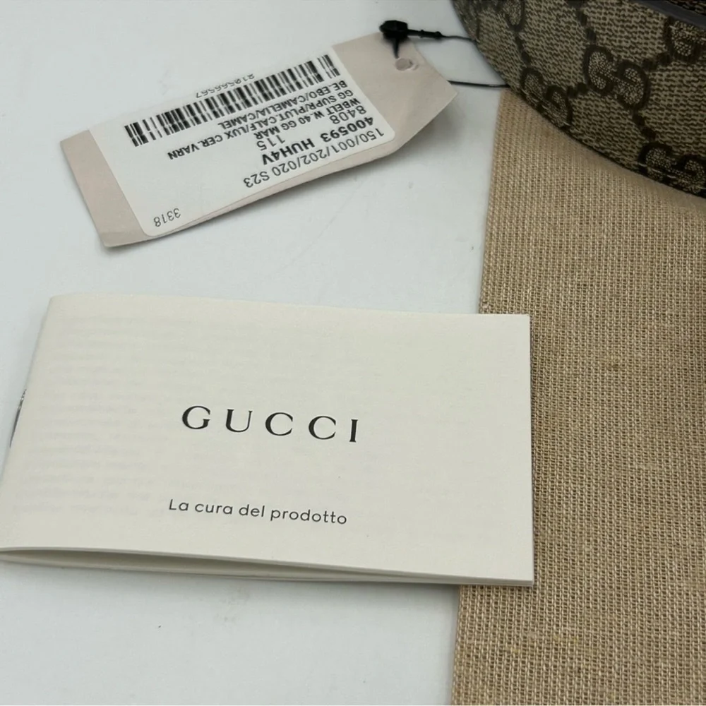 Men’s Gucci GG supreme Marmont leather belt size 115 cm/46 inch
